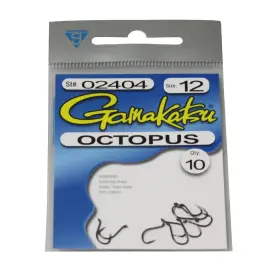 Gamakatsu 089726001591 Octopus Hook-10 Per Pack Black 12