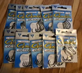 Gamakatsu 089726001683 02413 Size 3/0 Octopus Fishing Hooks Qty 6 X 10 Packs 60 Total Gamakatsu 089726001683 02413 Size 3/0 Octopus Fishing Hooks Qty 6 X 10 Packs 60 Total
