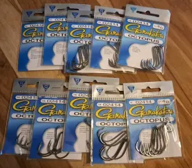 Gamakatsu 089726001690 02414 Size 4/0 Octopus Fishing Hooks Qty 6 X 10 Packs 60 Total Gamakatsu 089726001690 02414 Size 4/0 Octopus Fishing Hooks Qty 6 X 10 Packs 60 Total