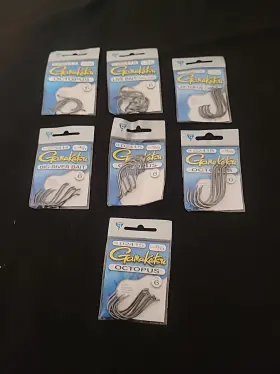Gamakatsu 089726001737 Multiple Sz Live Bait Octopus Big River Octo Circle Heavy Duty Hooks