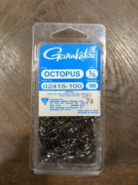 Gamakatsu 089726001980 #02415 Octopus Nsb Bulk Pack 78 Hooks New