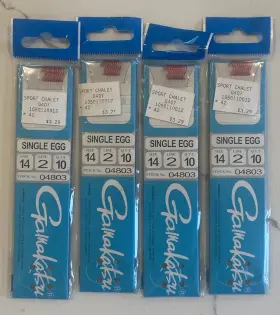 Gamakatsu 089726007135 Single Egg Baitholder Hook Size 14/ Line 14 04803- 4 New In Package Gamakatsu 089726007135 Single Egg Baitholder Hook Size 14/ Line 14 04803- 4 New In Package