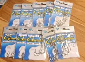 Gamakatsu 089726007425 07114 Size 4/0 Offset Shank Worm Fishing Hooks Qty 5 X 10 Packs Gamakatsu 089726007425 07114 Size 4/0 Offset Shank Worm Fishing Hooks Qty 5 X 10 Packs