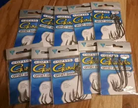 Gamakatsu 089726007432 07115 Size 5/0 Offset Shank Worm Fishing Hooks Qty 5 X 10 Packs Gamakatsu 089726007432 07115 Size 5/0 Offset Shank Worm Fishing Hooks Qty 5 X 10 Packs