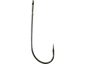 Gamakatsu 089726008019 01414 High Carbon Steel Worm Hook With Barbed Shank Silver Finish