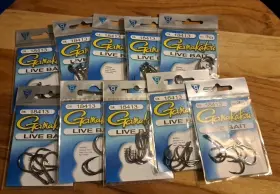 Gamakatsu 089726023975 18413 Size 3/0 Live Bait Fishing Hooks Qty 5 X 10 Packs Gamakatsu 089726023975 18413 Size 3/0 Live Bait Fishing Hooks Qty 5 X 10 Packs