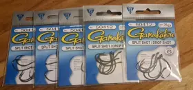 Gamakatsu 089726031727 50412 Size 2/0 Split Shot / Drop Fishing Hooks Qty 6 X 5 Packs Gamakatsu 089726031727 50412 Size 2/0 Split Shot / Drop Fishing Hooks Qty 6 X 5 Packs