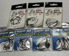 Gamakatsu 089726031857 Rare Nos Lot Of 7 Pks Weedless Hook 1/0 2/0 3/0 Bass Fishing Mr Blitz
