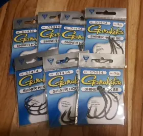 Gamakatsu 089726031871 51414 Size 4/0 Shiner Se Fishing Hooks Qty 4 X 7 Packs Gamakatsu 089726031871 51414 Size 4/0 Shiner Se Fishing Hooks Qty 4 X 7 Packs