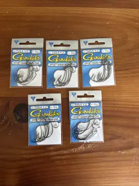 Gamakatsu 089726035015 5 Packs 2/0 Offset Ewg Shank Worm Tube Senko Hook 6 Pr Pack 58412-6