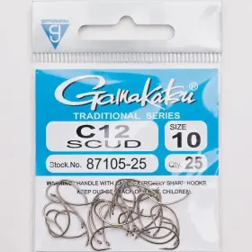 Gamakatsu 089726061663 C12 Scud Hook - 25 Pack Size 10 Free Shipping