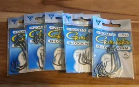 Gamakatsu 089726079071 204415 Size 5/0 G-lock Worm Fishing Hooks Qty 5 X Packs Gamakatsu 089726079071 204415 Size 5/0 G-lock Worm Fishing Hooks Qty 5 X Packs