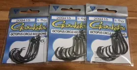 Gamakatsu 089726081890 209415 Sz 5/0 Octopus Circle 4x Strong Fishing Hooks Qty 6 X 3 Packs Gamakatsu 089726081890 209415 Sz 5/0 Octopus Circle 4x Strong Fishing Hooks Qty 6 X 3 Packs