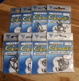 Gamakatsu 089726083030 42410 Size 1 Nautilus Circle Fishing Hooks Qty 8 X Packs Gamakatsu 089726083030 42410 Size 1 Nautilus Circle Fishing Hooks Qty 8 X Packs
