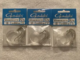 Gamakatsu 089726085126 3 Packs Mooching Rig Slip Tie. 30# Line 4/0 5/0 9 Rigs Total