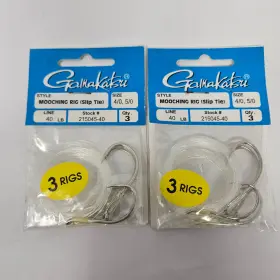 Gamakatsu 089726085249 Lot Of 2 Mooching Rig Slip Tie Size 4/0 5/0 Line 40 Nickel Qty 3 Gamakatsu 089726085249 Lot Of 2 Mooching Rig Slip Tie Size 4/0 5/0 Line 40 Nickel Qty 3