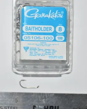 Gamakatsu 15106-100 Baitholder Hook Size 8 100 Per Pack 05106 Super Value Gamakatsu 15106-100 Baitholder Hook Size 8 100 Per Pack 05106 Super Value