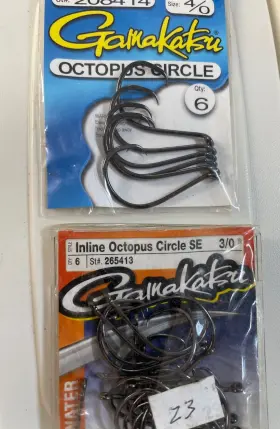 Gamakatsu 20841325 208413- Octopus Circle Hooks. Two Sizes. Original Packaging Gamakatsu 20841325 208413- Octopus Circle Hooks. Two Sizes. Original Packaging