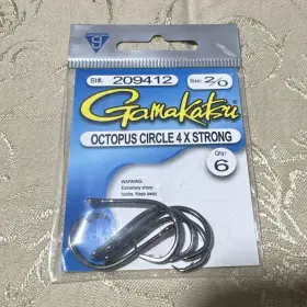 Gamakatsu 209412 Octopus Circle 4x Strong Black 2/0 Pack Of 6 Gamakatsu 209412 Octopus Circle 4x Strong Black 2/0 Pack Of 6