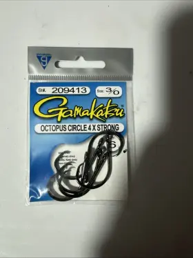 Gamakatsu 209413 3/0 Octopus Circle 4x Strong Pack Of 6 Gamakatsu 209413 3/0 Octopus Circle 4x Strong Pack Of 6