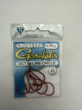 Gamakatsu 221312 Octopus Circle Hooks Inline-point - Red Size 2/0 Bait Gamakatsu 221312 Octopus Circle Hooks Inline-point - Red Size 2/0 Bait