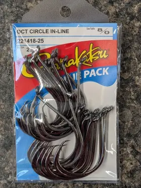 Gamakatsu 221418-25 Octopus Circle Hooks Inline Point - Ns Black Size 8/0 Pack Of 25 Gamakatsu 221418-25 Octopus Circle Hooks Inline Point - Ns Black Size 8/0 Pack Of 25