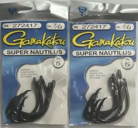 Gamakatsu 272417 Lot Of 2 Super Nautilus St # Sz. 7/0 Qty. 5