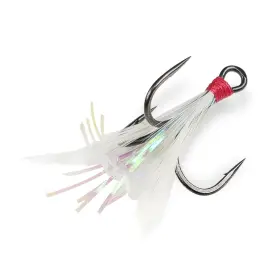 Gamakatsu 417211-wt Feathered Treble Mh Size 1/0 White/tinsel