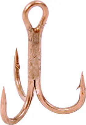 Gamakatsu 47105 Treble Hook Barbed Needle Point Round Bend Bronze Size 10