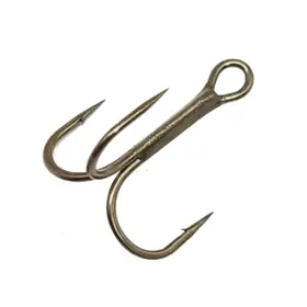 Gamakatsu 47106-25 #8 Bronze Treble Round Bend Hooks 25-pack