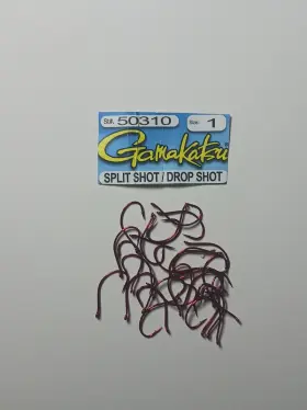 Gamakatsu 50410-25 Split Shot Bass Drop Hooks Size 1 Value Pack Gamakatsu 50410-25 Split Shot Bass Drop Hooks Size 1 Value Pack