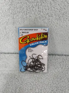 Gamakatsu 50412-25 Split Shot Bass Drop Hooks Size 2/0 Value Pack Gamakatsu 50412-25 Split Shot Bass Drop Hooks Size 2/0 Value Pack