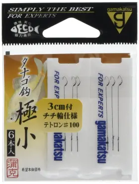 Gamakatsu 549018306415 Tanago Hook Shin Hangetsu 3cm Tetoron 6pcs New Free Shipping Gamakatsu 549018306415 Tanago Hook Shin Hangetsu 3cm Tetoron 6pcs New Free Shipping