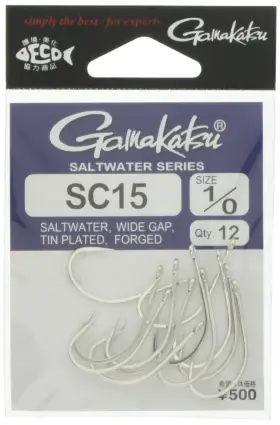 Gamakatsu 67-703 67703 Fly Hook Sc15 1/0 12 Pieces Silver