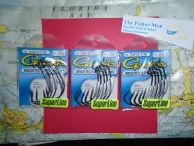 Gamakatsu 74415-1/16 3 Packs 5/0 Weighted Superline Ewg Hooks # 15 New
