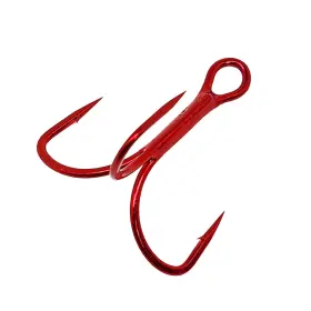 Gamakatsu 77307 #6 Red Treble Extra Wide Gap Hooks 10-pack