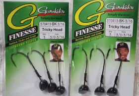 Gamakatsu G-finesse Trickey Head 3/0 Shakey Hooks 3/32oz 370413-3 370413-3/32 Two Packs G-finesse 3/0 3/32oz Gamakatsu G-finesse Trickey Head 3/0 Shakey Hooks 3/32oz 370413-3 370413-3/32 Two Packs G-finesse 3/0 3/32oz