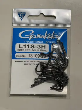 Gamakatsu L11s-3h Stock No. 13109-20 Russian River Hooks Size 02 Pack Of 100 Gamakatsu L11s-3h Stock No. 13109-20 Russian River Hooks Size 02 Pack Of 100