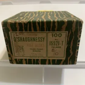 Gerrys Tackle Gt34007-8/0 Stainless Steel Oshaughnessy Fishing Hooks Size 8/0 Tinned