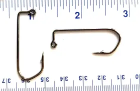 Gerrys Tackle Gt7150-2/0 1 000 Gt 7150 Black High Carbon Steel 90 Degree Bend Barbarian Fishing Hooks 2/0