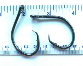 Gerrys Tackle L2004-8/0 100 7/0 And 8/0 Gt 4x Strength L2004 Offset Black Nickel Circle Hooks Gerrys Tackle L2004-8/0 100 7/0 And 8/0 Gt 4x Strength L2004 Offset Black Nickel Circle Hooks