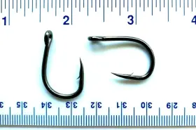 Gerrys Tackle L319-2/0 500 Gt 4x Strength L319 Black Nickel Live Bait Fish Hooks Size 2/0 - 1000
