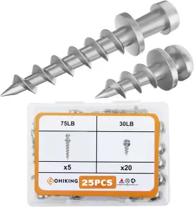 Gohiking 313092332325 Bear Claw Hanger Screws Sliver- 30lb&75lb Picture Hooks - 4-in-1 Hanging Gohiking 313092332325 Bear Claw Hanger Screws Sliver- 30lb&75lb Picture Hooks - 4-in-1 Hanging