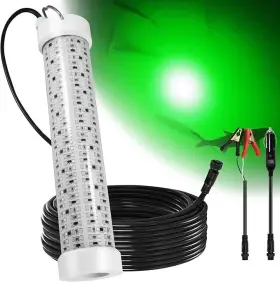 Goldlife 786188423120 Underwater Fishing Light With 50ft Cable 12v 200w 20000lm Brightness Green Led