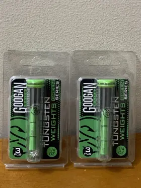 Googan 842424129505 Baits Tungsten Weights Green Series 3 Pcs 1/4 Oz Lot Of 2 New Googan 842424129505 Baits Tungsten Weights Green Series 3 Pcs 1/4 Oz Lot Of 2 New