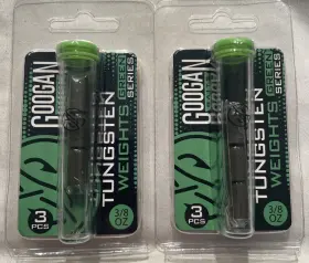 Googan Baits Gtw-38-gp 2 Pks Tungsten Weights Green Series 3/8 Oz New