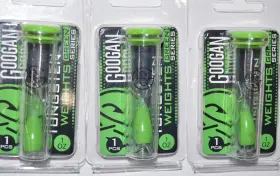 Googan Squad Gtf-1-gg 3 Packs Flippinft Weights Tungsten Worms Beavers Craws 1oz Green Googan Squad Gtf-1-gg 3 Packs Flippinft Weights Tungsten Worms Beavers Craws 1oz Green