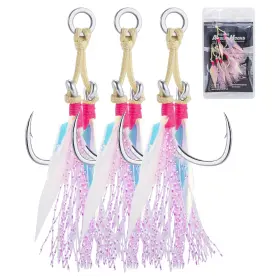 Goture Ja-e11561-4 Fishing Assist Hooks Glow Jigging Double Jig Kit Saltwater For Goture Ja-e11561-4 Fishing Assist Hooks Glow Jigging Double Jig Kit Saltwater For