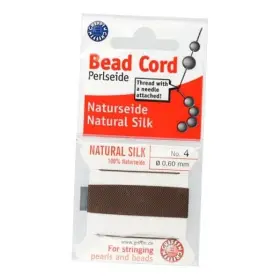 Griffin Bcsbr04g Silk Bead Cord Perlseide Color 2 Meters Per Size 4 0.60mm Brown
