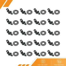 Gryfton 601968559700 20pcs - Plastic Fishing Hook Keeper Lure Holder With 3 Size Rubber Rings Black